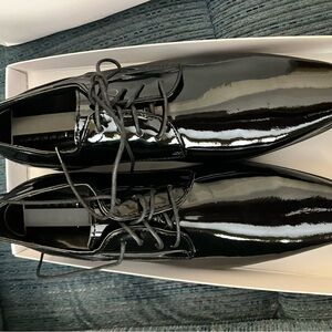 Calvin Klein Black Oxford Shoes Sleek Patent Leather